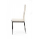 Chair for kitchen, cafe, bar artificial leather + chrome steel N-67 Vetro Mebel White