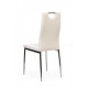 Chair for kitchen, cafe, bar artificial leather + chrome steel N-67 Vetro Mebel White