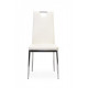 Chair for kitchen, cafe, bar artificial leather + chrome steel N-67 Vetro Mebel White