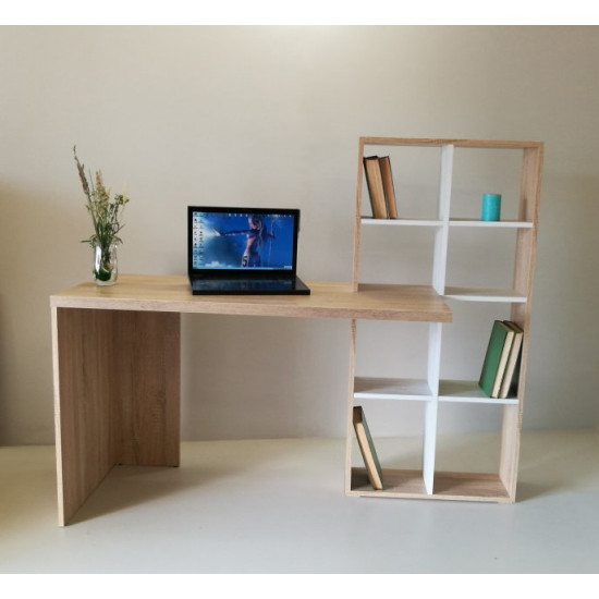 Computer desk with shelving Mix furniture SK-2 Oak Atlanta + Sonoma oak