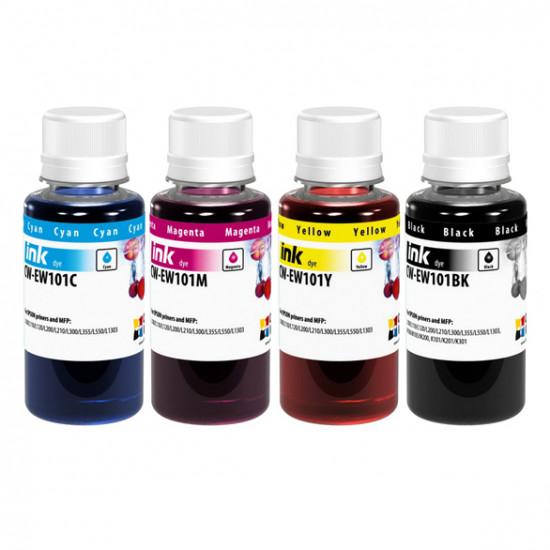 Ink set CW EPSON L100/L200 BK/С/M/Y (CW-EW101SET01) 4*100g