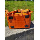 Dolphin thermal backpack for food delivery, sushi, pizza. PVC. Frame. Velcro. Orange