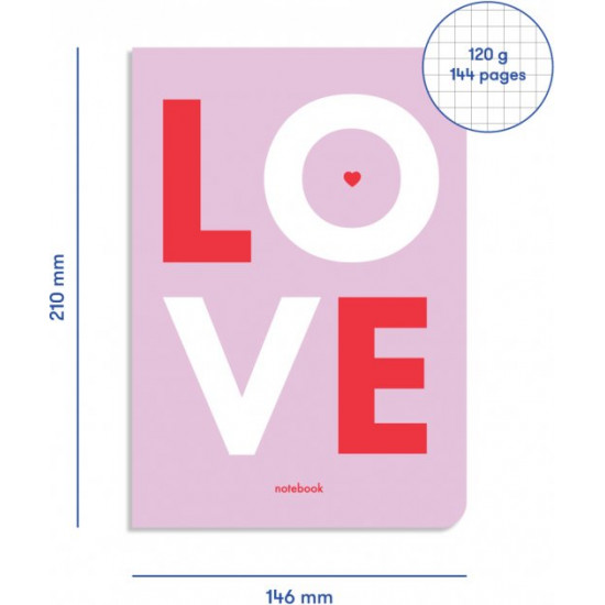 Notepad Orner Love Purple (orner-1287)