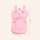 Anti-slip baby bath mat Leluno - Pink bunny. Newborn bathing pillow