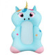 Anti-slip children's bath mat Leluno - Blue unicorn. Newborn bathing pillow