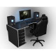 Gaming ergonomic desk ZEUS Viking-2S Black + White