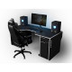 Gaming ergonomic desk ZEUS Viking-2M Black + White