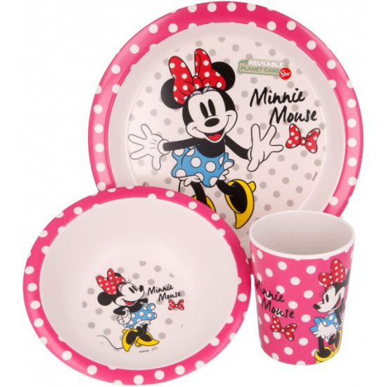 Dinnerware set Stor Disney - Minnie Mouse, Bamboo Premium Set