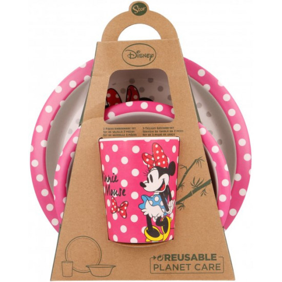 Dinnerware set Stor Disney - Minnie Mouse, Bamboo Premium Set