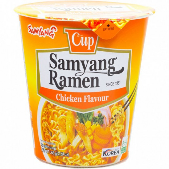  Суп рамен со вкусом курицы в стакане Samyang 65г