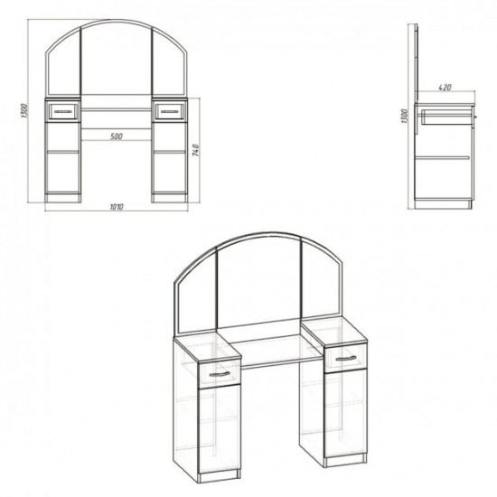 Dressing table Companit 4 wenge combi