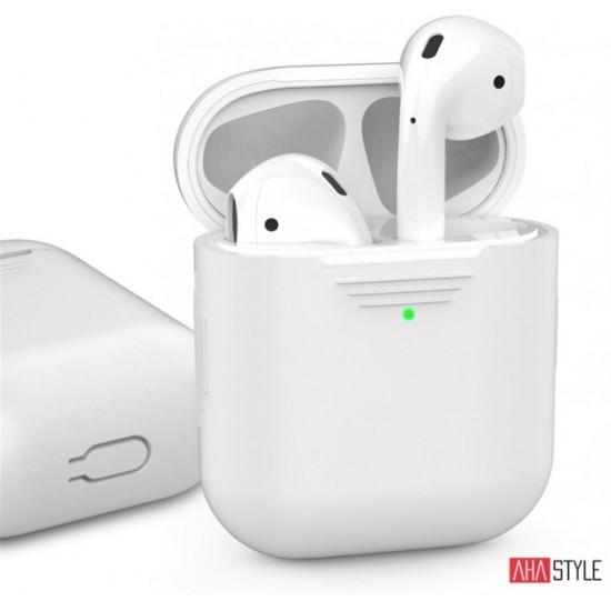 Classic Silicone Case AhaStyle for Apple AirPods White (AHA-01020-WHT)