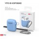 AhaStyle Classic Silicone Case with Carabiner for Apple AirPods Blue (AHA-01060-SBL)