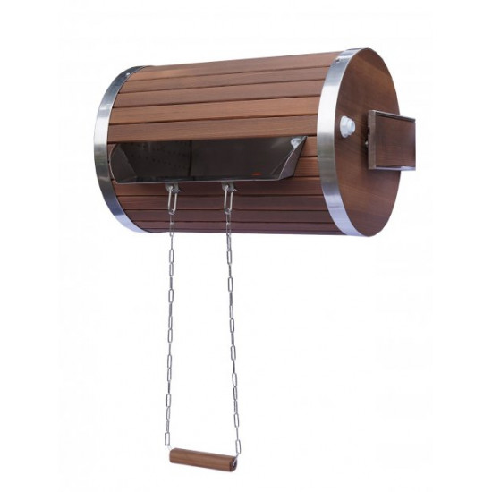 Waterfall cylinder Tesli 30 l. made of thermowood and stainless insert