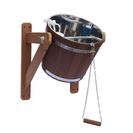 Tesli waterfall 15 l. made of thermowood and stainless insert