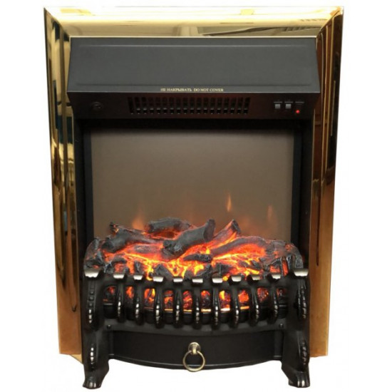 Electric fireplace with heating Royal Flame Fobos FX Brass