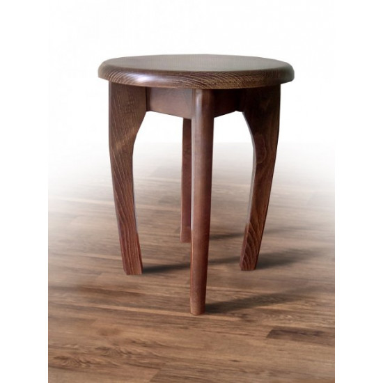 Dining stool round Mix furniture walnut