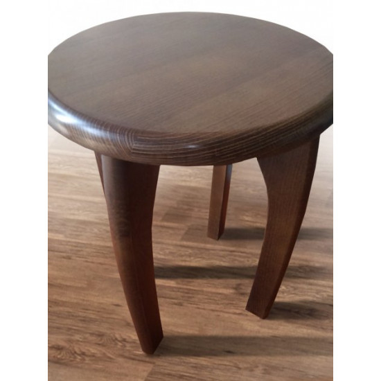 Dining stool round Mix furniture walnut