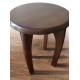 Dining stool round Mix furniture walnut