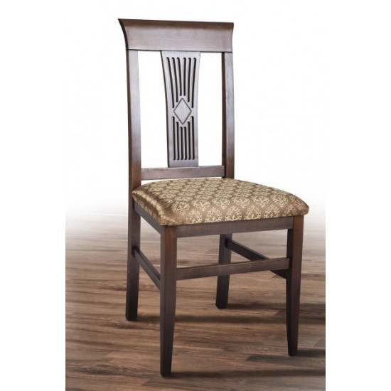 Dining chair with hard back Mix Furniture Alla dark walnut