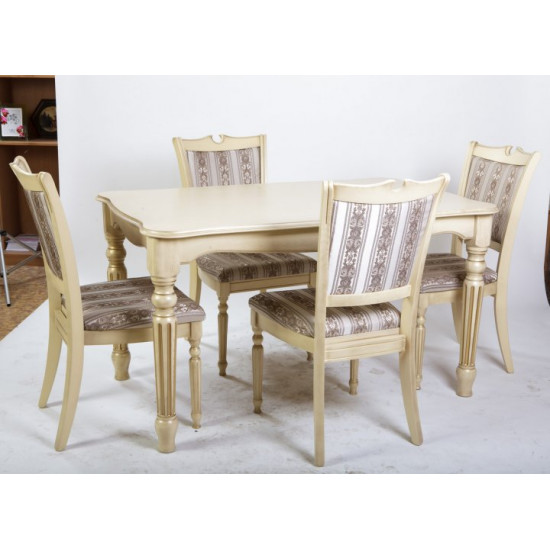 Wooden dining chair Mix furniture Sicily Lux ivory + patina