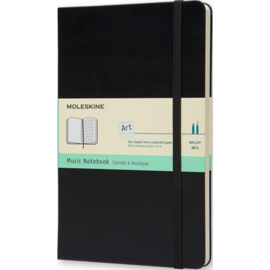 Notebook Moleskine Art Music middle 13 x 21 cm for notes black