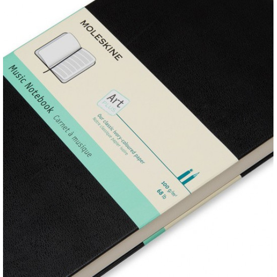 Notebook Moleskine Art Music middle 13 x 21 cm for notes black