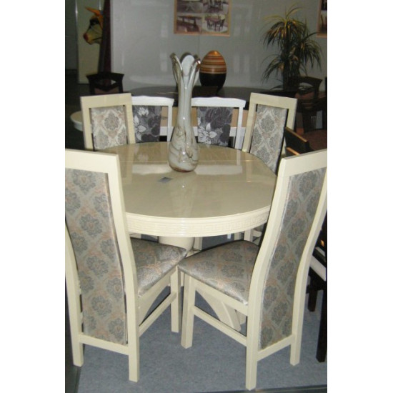 Wooden dining chair Mix furniture Katrin ivory