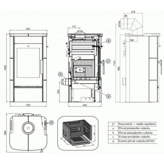 Кахельна піч камін Haas+Sohn Alytus, гавана