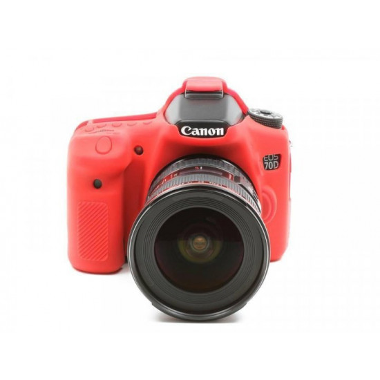  Защитный силиконовый чехол для фотоаппаратов Canon EOS 70D, 80D - красный