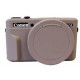 Protective silicone case with cover for CANON G7X Mark II cameras - gray