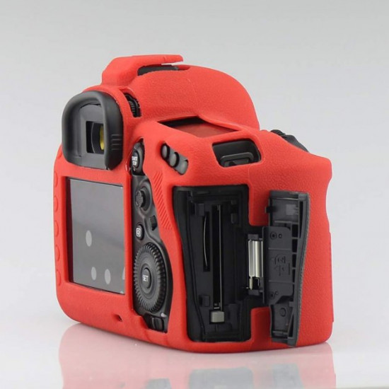 Protective silicone case for Canon EOS 5D Mark IV cameras - red