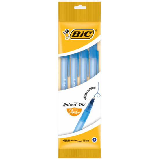 Round Stic pen blue 4pcs in blister (bc944176)