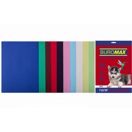 Set of colored paper Buromax Dark+Pastel A4 20 l (BM2721112099)