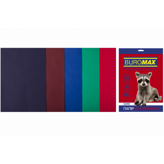  Набор цветной бумаги Buromax Dark А4 50 л (BM272145099)