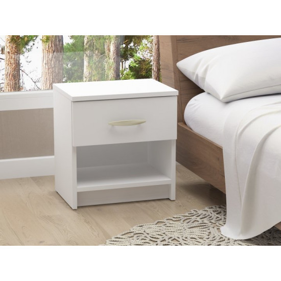 Bedside table Forte Tilda 410x386x292 White