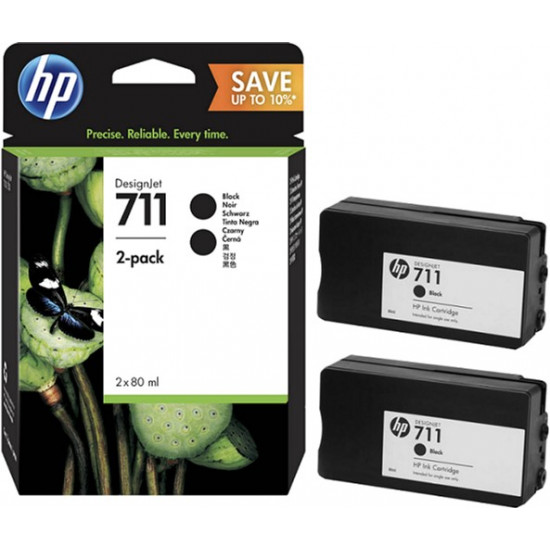 Cartridge HP No.711 DesignJet 120/520 (2x80 ml) Dual Pack Black (P2V31A)