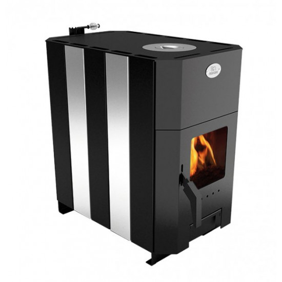 Heating and cooking stove Novaslav POV-100 ChK Ognev Door with heat-resistant glass 200x200 mm