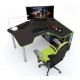 Gaming desk ZEUS IGROK-TOR black+green