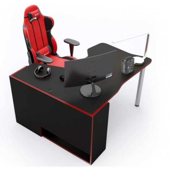 Gaming desk ZEUS IGROK-TOR black+red