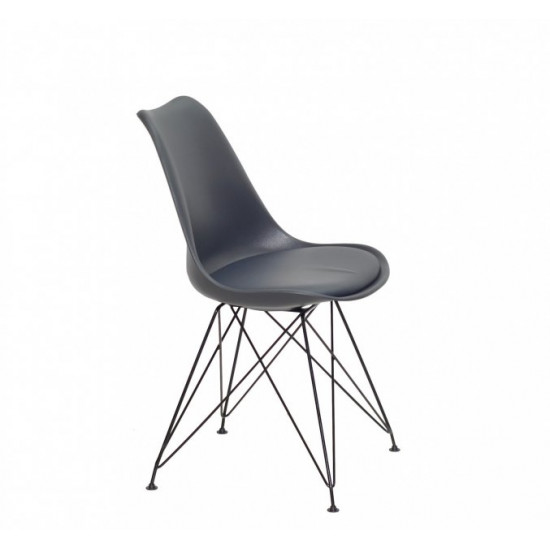 Dining chair Onder Mebli MILAN ANTHRACITE 01 BK - ML