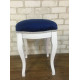 Wooden stool Mix Furniture Verona white fabric blue