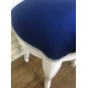 Wooden stool Mix Furniture Verona white fabric blue