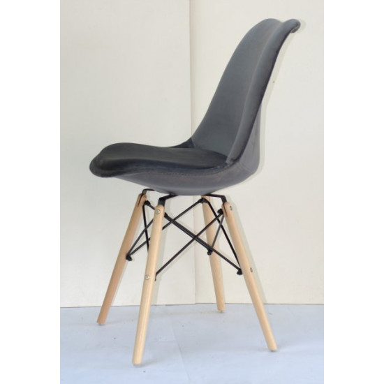 Dining chair Onder Mebli MILAN-B SOFT GRAY VELVET B-3