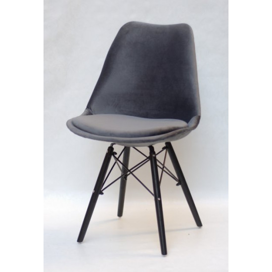 Dining chair Onder Mebli MILAN SOFT B - BK GRAY VELVET B - 3