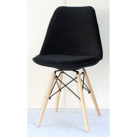 Dining chair Onder Mebli MILAN-B SOFT VELVET BLACK B-4