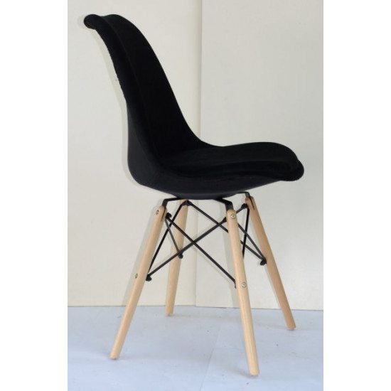 Dining chair Onder Mebli MILAN-B SOFT VELVET BLACK B-4