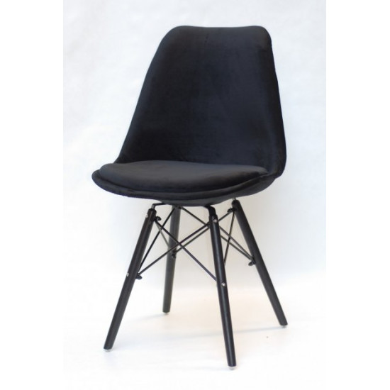 Dining chair Onder Mebli MILAN SOFT B - BK VELVET BLACK B - 4