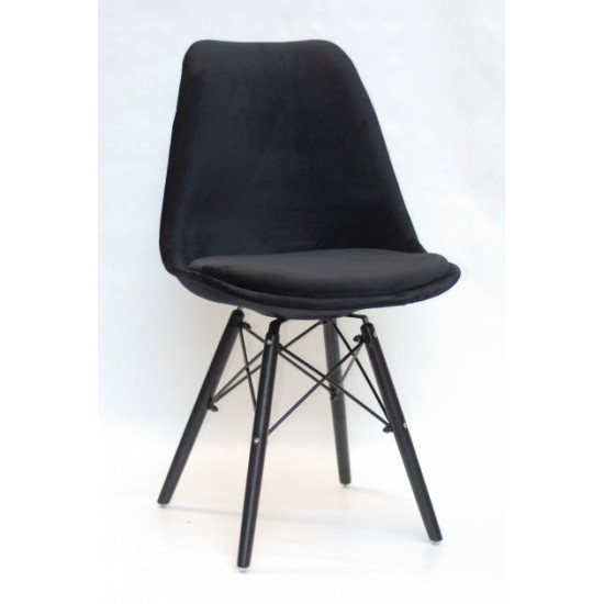 Dining chair Onder Mebli MILAN SOFT B - BK VELVET BLACK B - 4