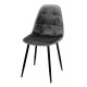 Dining chair Onder Mebli ALEX METAL - BK VELVET GRAY B-3